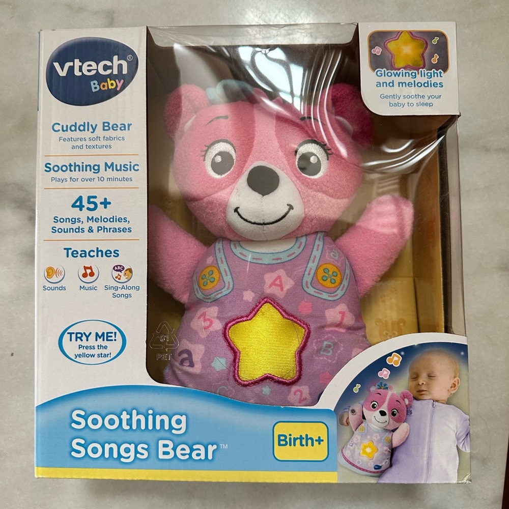 NIB VTECH Pink Soothing Song Bear